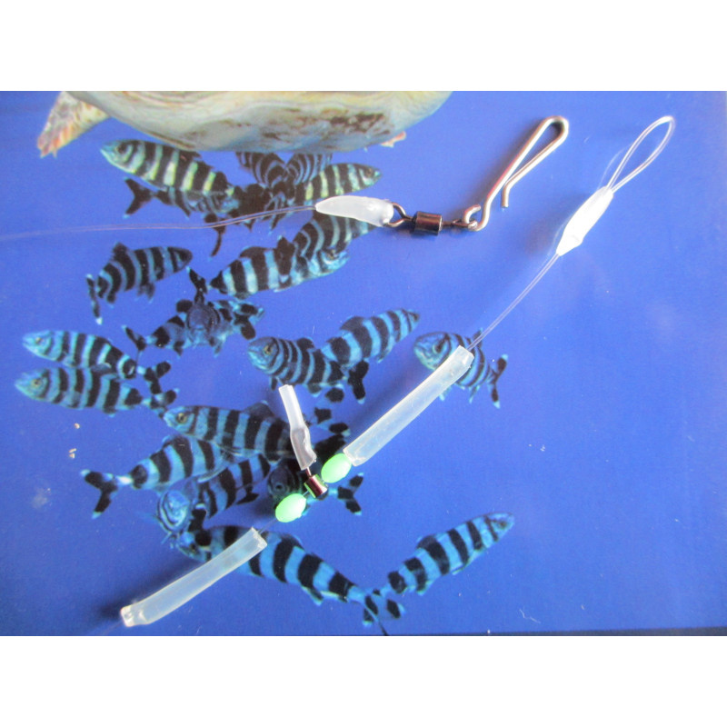 Kit De 6 Montages Pompano Pour Surfcasting – Acier Inoxydable, Flotteurs Et Perles, Hameçons Taille 4 à 14, Idéal Pour Pêcher En Mer